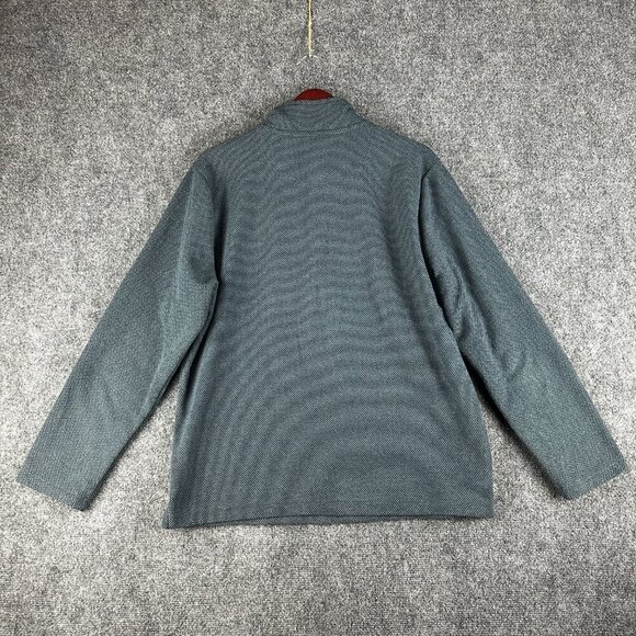 Redmond Sweater Mens Medium 1/4 Zip Blue Textured Knit Pullover Long Sleeve - Picture 7 of 8